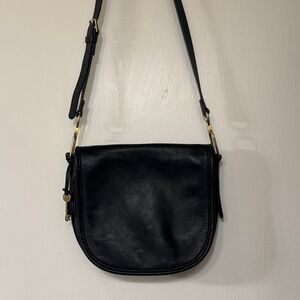 Fossil Black Leather Crossbody Bag NWOT